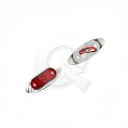FAROL LATERAL OVALADO BIVOLTAJE 2 LED, ROJO