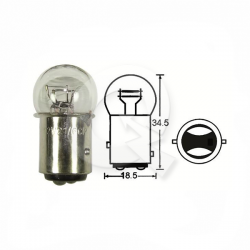 AMPOLLETA GLOBO CHICO 12V 21/5W (BAY15D),CLARA
