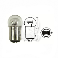 AMPOLLETA GLOBO CHICO 24V 21/5W (BAY15d),CLARA