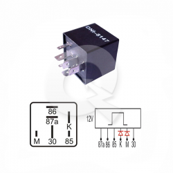 RELAY AUXILIAR 12V 6T, USO GRAL,AUDI,VOLKSWAGEN