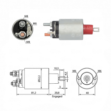 SOLENOIDE 12V, FORD, CITROEN, FIAT, PEUGEOT