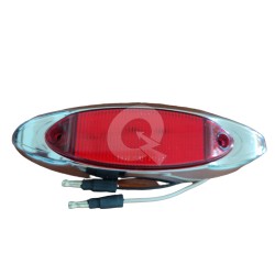 FAROL OVALADO LED 12V 170x55mm, ROJO