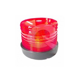 BALIZA ESTROBO-GIRATORIA,LED,12V-36V,APERNADA,ROJA