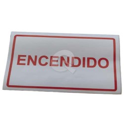 ADHESIVO ENCENDIDO 12x8 cms