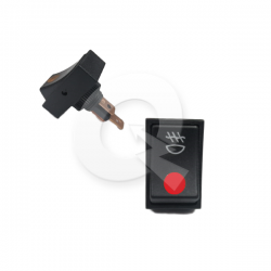 INTERRUPTOR RECTANGULAR NEBLINERO 12V/30A LUZ ROJO
