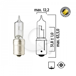 AMPOLLETA PARA BALIZA 12V, (1C/PP) (BA15S),FLOSSER