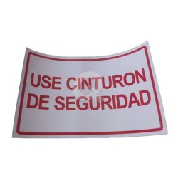 ADHESIVO USE CINTURON DE SEGURIDAD 12x8 cms