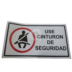 ADHESIVO USE CINTURON DE SEGURIDAD 17,5 X 12 cms