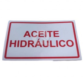 ADHESIVO ACEITE HIDRAULICO 12 X 8 CM