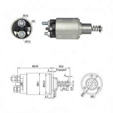 SOLENOIDE 12V, MERCEDES BENZ, VOLVO, YUEJIN, VOLK