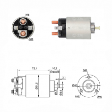 SOLENOIDE 12V, KIA, POP, DAEWOO, CHEVROLET, SUZUKI
