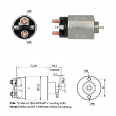 SOLENOIDE 12V, HYUNDAI, CHEVROLET, MAZDA, MITSUBI