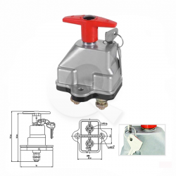 CORTA CORRIENTE, 12V-24V 150A-1000A, C/LLAVE
