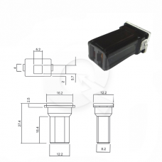 FUSIBLE LINK MINI HEMBRA 80A, NEGRO