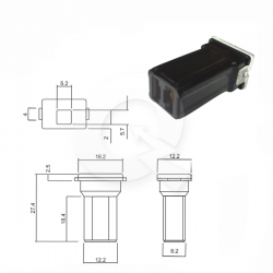 FUSIBLE LINK MINI HEMBRA 80A, NEGRO