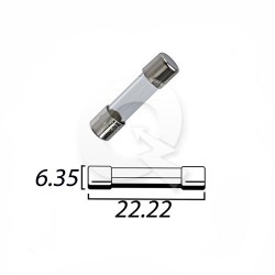 FUSIBLE DE VIDRIO 20A (22.22x6.35 mm)(7AG)