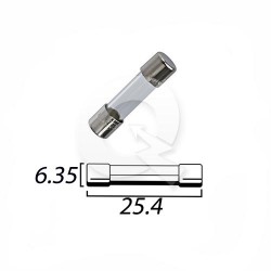 FUSIBLE DE VIDRIO 8AG, 20A (25.4 x 6.35mm)
