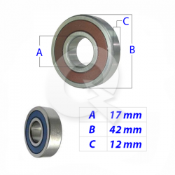 RODAMIENTO DE ALTERNADOR  B17-92D, PFI