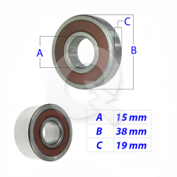 RODAMIENTO ALTERNADOR, 949100-3480,CAT,TOYOTA