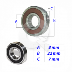 RODAMIENTO 608-2RS, ELECTROVENTILADOR