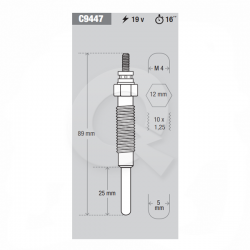 BUJIA INCANDESCENTE,19V, TOYOTA, HINO