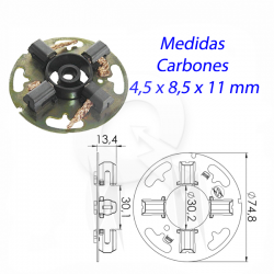 PORTA CARBON ARRANQUE 12V, FIAT, FIORINO, RENAULT