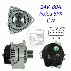 ALTERNADOR 24V, MERCEDES BENZ, ATEGO, ACCELO, AXOR