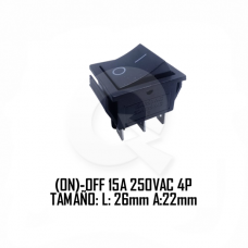 INTERRUPTOR TECLA REVERSOR,15A,250V,ON/OFF,4T