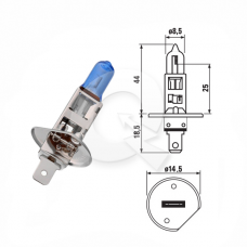 AMPOLLETA, H1, 12V, 100W, LUZ DIA, BRM