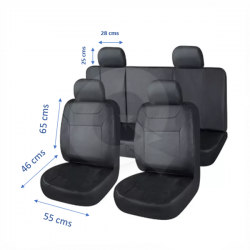 FUNDA ASIENTO, SIMIL CUERO, NEGRO