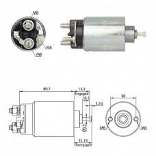 SOLENOIDE 12V, FORD, EXPLORER, FIESTA, FOCUS, RANG
