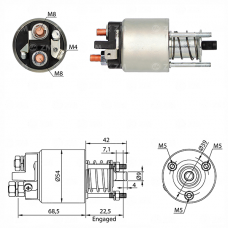 SOLENOIDE 12V, HONDA, CIVIC, OPEL, ASTRA, COMBO