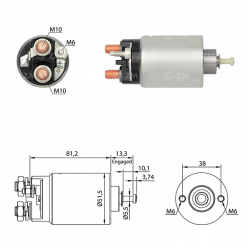 SOLENOIDE 12V, FORD, HEAVY DUTY TRUCK