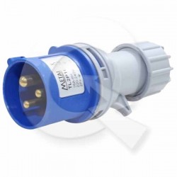 ENCHUFE, MACHO, VOLANTE, 2P+T, 16A, 220VAC, IP44