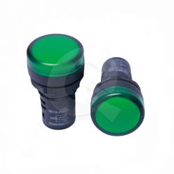 LUZ PILOTO 220VAC, Ø 22 mm, IP65, VERDE