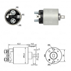 SOLENOIDE 12V, OPEL, ASTRA, CORSA, COMBO, VECTRA