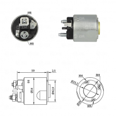 SOLENOIDE 12V, HYUNDAI, H1, PORTER, KIA, BONGO