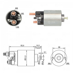 SOLENOIDE 12V, CITROEN, BERLINGO, PEUGEOT, PARTNER