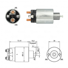 SOLENOIDE 12V, KIA, ACCENT, MAZDA, YALE, SUZUKI
