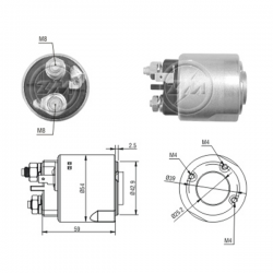 SOLENOIDE 12V, FIAT, FIORINO, RENAULT, CLIO, KANGO