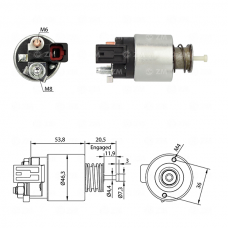 SOLENOIDE 12V, HYUNDAI, SANTA FE, TUCSON, KIA