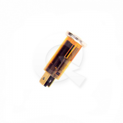 LUZ PILOTO, 12V CON BISEL CROMADO, AMBAR