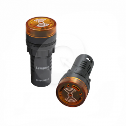 LUZ PILOTO 12V, CON ALARMA SONORA, AMBAR