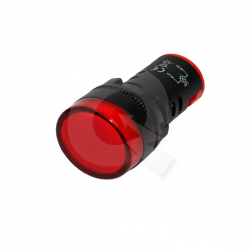 LUZ PILOTO LED, 24Vac/Vcc,  IP65, Ø22mm, ROJO