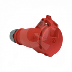 ENCHUFE,HEMBRA,VOLANTE, 3P+T, 32A, 380VAC, IP44
