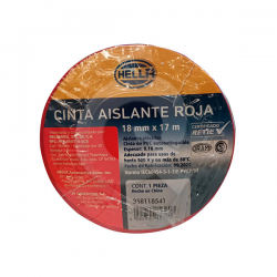 CINTA AISLANTE, 18mm x 17mts, ROJA, HELLA