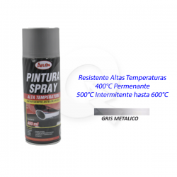 PINTURA AEROSOL SPRAY,ALTA TEMPERATURA,500ml,GRIS