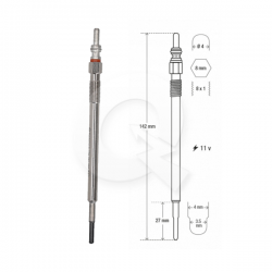 BUJIA INCANDESCENTE 11V, HUNTER, LANDTRUCK, MAXUS