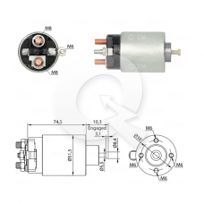 SOLENOIDE 12V, FORD, FUSION, RANGER, OMEGA, SILVER