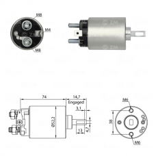 SOLENOIDE 12V, HONDA, ISUZU, GRUA HORQUILLA, DAEWO